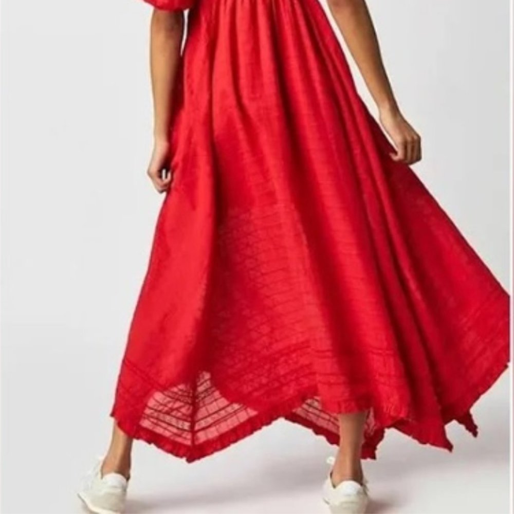 NWT Free People On My Level Maxi Dress in Atlas Red Size L - Picture 5 of 5